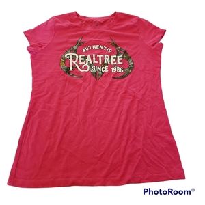 Bright pink shor sleeve tank, Realtree, S